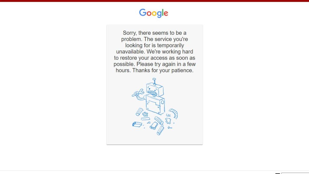 Google down
