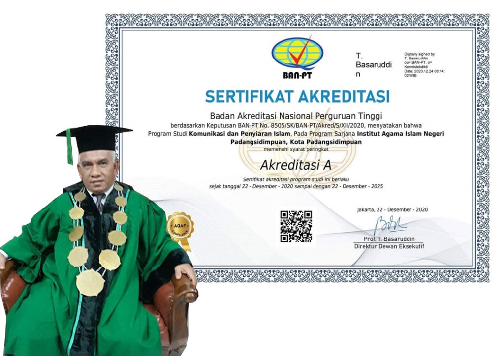 Baru baru ini kabar menggembirakan datang dari Prodi Komunikasi dan Penyiaran Islam (KPI) Fakultas Dakwah dan Ilmu Komunitas (FDIK) mendapat akreditasi A untuk pertama kalinya di IAIN Padangsidimpuan