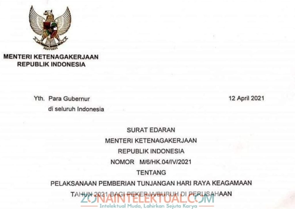 MKRI Pemberian THR 2021 Bagi Buruh