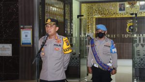 Kapolres Tapsel Mendadak Pimpin Apel Patroli Skala Besar