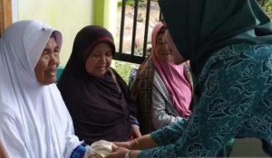 Rosalina Dolly Ketua PKK Tapsel Salurkan Bansos