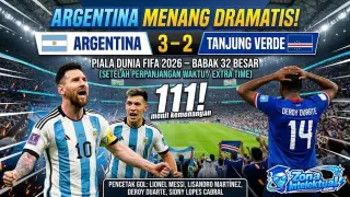 Hasil Argentina vs Tanjung Verde 3-2: Drama Extra Time Piala Dunia 2026