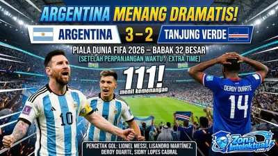 Hasil Argentina vs Tanjung Verde 3-2: Drama Extra Time Piala Dunia 2026