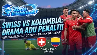 Hasil Swiss vs Kolombia Piala Dunia 2026: Drama Adu Penalti Antar La Nati ke Perempat Final!