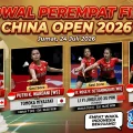 Jadwal Perempat Final China Open 2026: Indonesia Berjuang Hari Ini!
