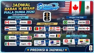 Jadwal Babak 16 Besar Piala Dunia 2026 Lengkap 5-8 Juli