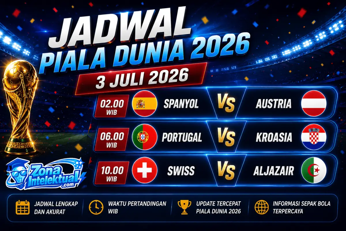 Jadwal Piala Dunia 2026 3 Juli: Babak 32 Besar Lengkap WIB