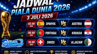 Jadwal Piala Dunia 2026 3 Juli: Babak 32 Besar Lengkap WIB