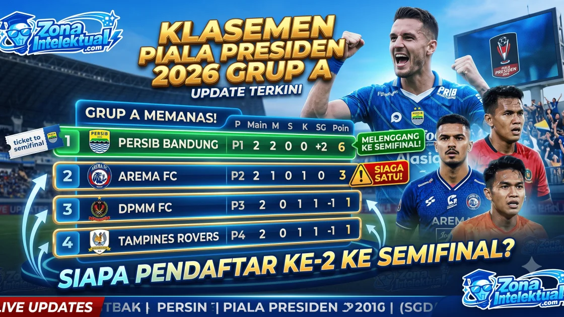 Klasemen Piala Presiden 2026 Grup A