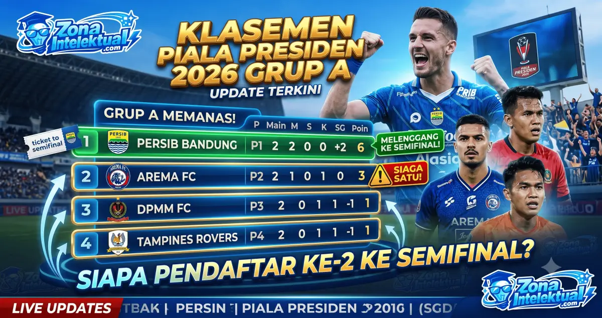 Klasemen Piala Presiden 2026 Grup A: Persib Aman, Siapa Menyusul?