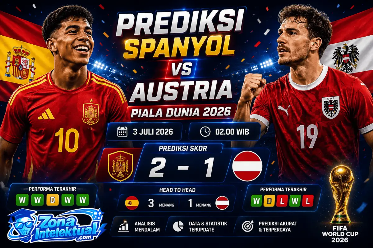 Prediksi Spanyol vs Austria Piala Dunia 2026: Skor & Analisis Lengkap