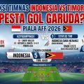 Prediksi Timnas Indonesia vs Timor Leste Hari Ini: Misi Lanjutkan Dominasi di Piala AFF 2026