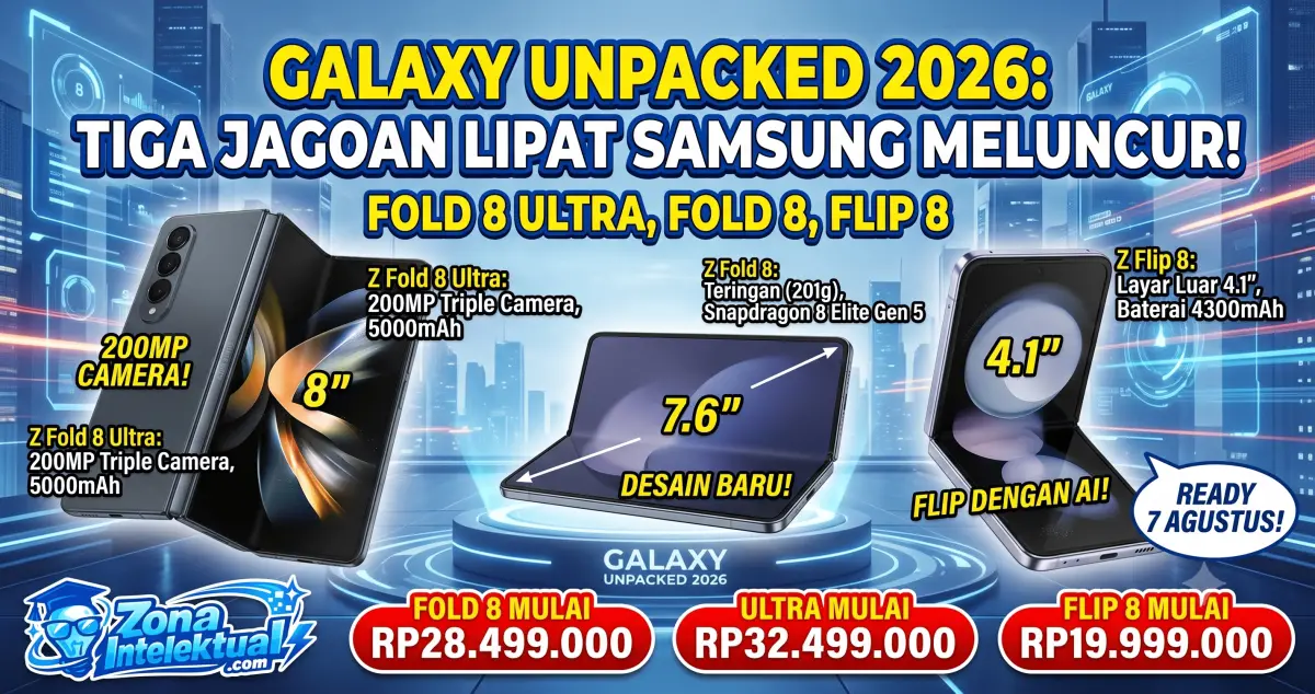 Resmi Meluncur! Ini Dia Samsung Galaxy Z Fold 8, Z Fold 8 Ultra, dan Z Flip 8