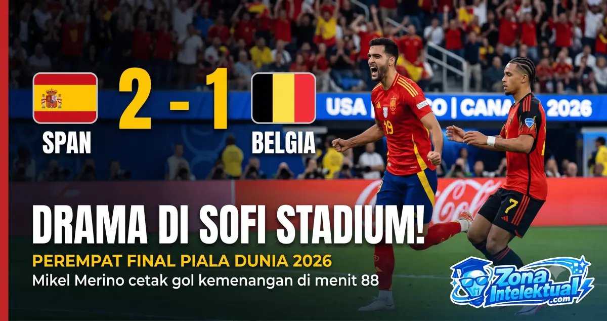 Skor Akhir Spanyol vs Belgia di Perempat Final Piala Dunia 2026: La Roja Melaju!