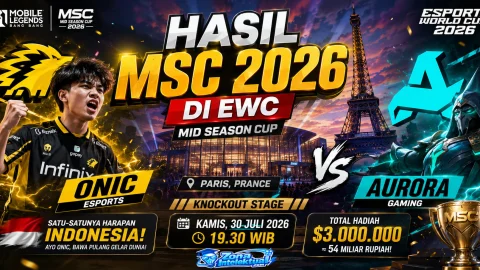 Hasil MSC 2026 di EWC: ONIC Jadi Harapan Terakhir Indonesia di Babak Knockout Stage!