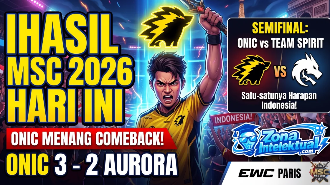 hasil onic hari ini