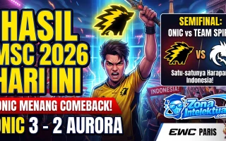 hasil onic hari ini