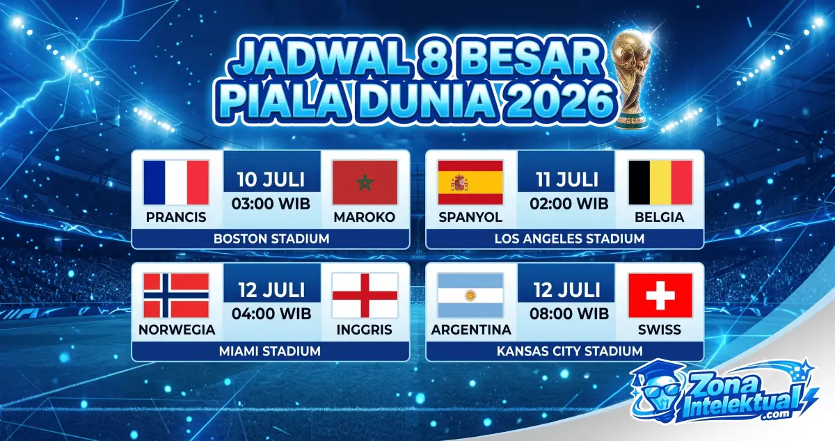 Jadwal Piala Dunia 2026 Babak 8 Besar: Siap-Siap Nonton Tim Favoritmu Berlaga!