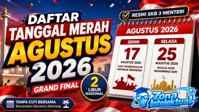 Daftar Tanggal Merah Agustus 2026: Ada Dua Hari Libur Nasional yang Bisa Kamu Nikmati