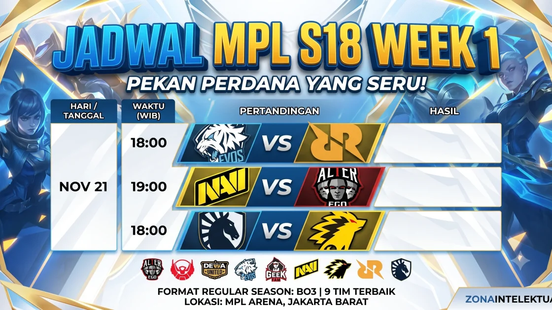 Jadwal MPL S18 Week 1