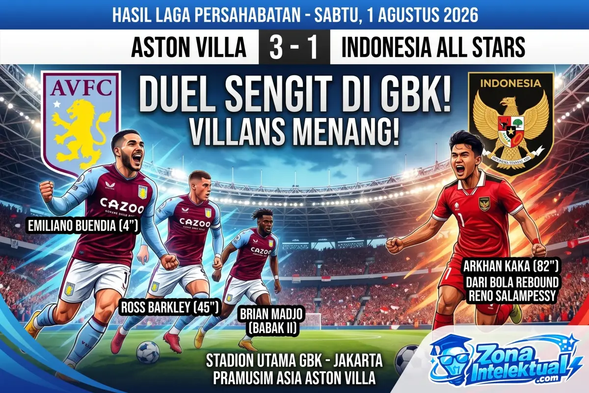 Aston Villa Taklukkan Indonesia All Stars 3-1: Arkhan Kaka Beri Perlawanan Berarti
