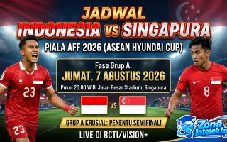 Jadwal Indonesia vs Singapura Piala AFF 2026