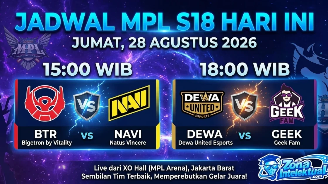 Jadwal MPL S18 Hari Ini